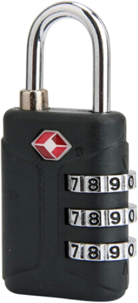 TSA Lock for Suitcase, Travel Bag 3 Digit Combination Pad locks for Suitcases & Baggage Stylish Lock Best for Traveling Stainless Steel