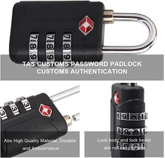 TSA Lock for Suitcase, Travel Bag 3 Digit Combination Pad locks for Suitcases & Baggage Stylish Lock Best for Traveling Stainless Steel