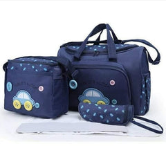 Baby Diaper Bags and Nappy bags for Mother with large capacity Mother handbag with Multi Pockets and Flexible Compartments,(Pack Of 4 Navy Blue-1)