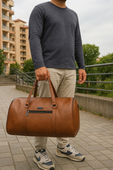 The Premium Travel Gear Leather Garment Duffle – Elegant Weekender & Suit Carrier