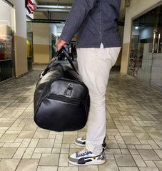 The Premium Travel Gear Leather Garment Duffle – Elegant Weekender & Suit Carrier