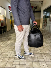 The Premium Travel Gear Leather Garment Duffle – Elegant Weekender & Suit Carrier