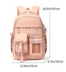 Peach Girls Backpack for School, Children bag, School bag Class 3 to 6 Cute girls bag, School Stylish bag Cute Book bag Backpack for Girls & Women School College Students Backpack Durable Water Resistant