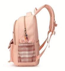 Peach Girls Backpack for School, Children bag, School bag Class 3 to 6 Cute girls bag, School Stylish bag Cute Book bag Backpack for Girls & Women School College Students Backpack Durable Water Resistant
