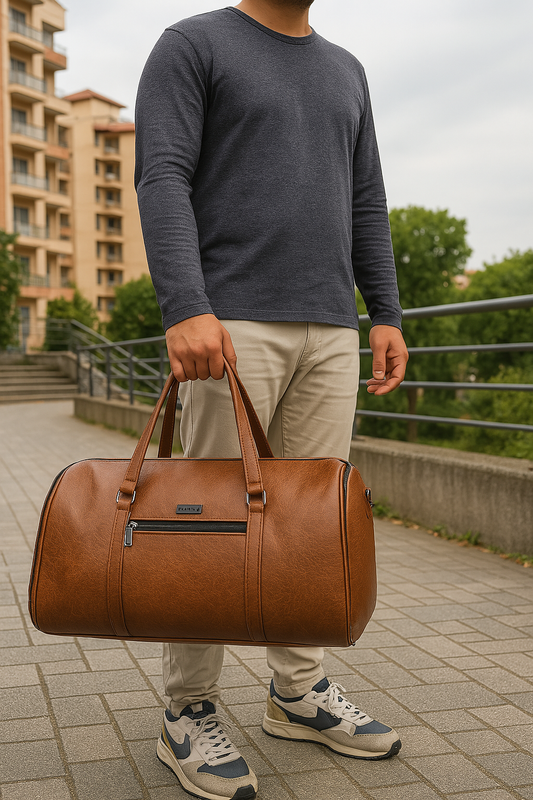 The Premium Travel Gear Leather Garment Duffle – Elegant Weekender & Suit Carrier