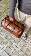 The Premium Travel Gear Leather Garment Duffle – Elegant Weekender & Suit Carrier