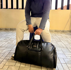 The Premium Travel Gear Leather Garment Duffle – Elegant Weekender & Suit Carrier